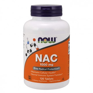 NAC N Acetyl L Cysteine 1000mg 120 tabs Now