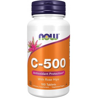 Vitamin C 500mg with Rose Hips 100 tabs Now