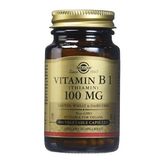 Vitamin B1 Thiamin 100mg 100 caps Solg
