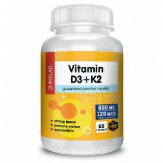 Vitamin D3 K2 600me 60 caps