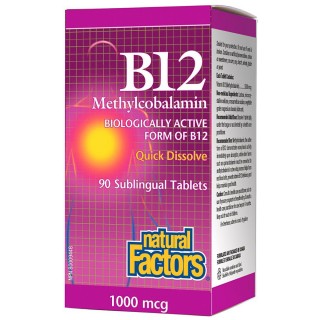 B12 Methylcobalamin 1000mcg 90 tabs NF