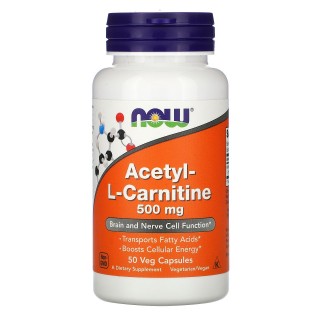 Acetyl L Carnitine 500mg 50 caps Now