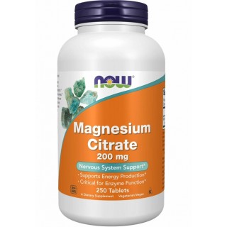 Mineral Magnesium Citrate 200mg 250 tabs Now