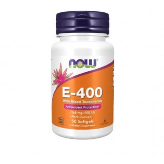 Natural Vitamin E 400 50 softgels Now