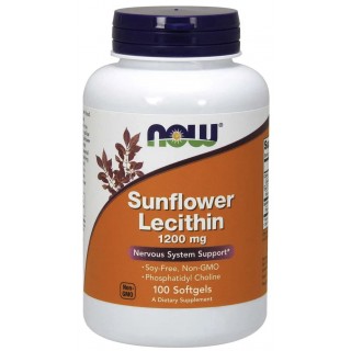 Sunflower Lecithin 1200mg 100 caps Now