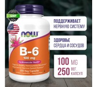 Vitamin B 6 100mg 250 caps Now