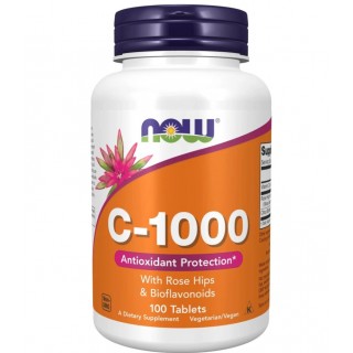 Vitamin C 1000mg with Rose Hips and Bioflavonoids 100 tabs Now