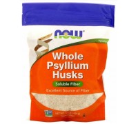 Whole Psyllium Husks Powder 454 gr bag Now