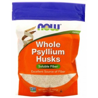 Whole Psyllium Husks Powder 454 gr bag Now