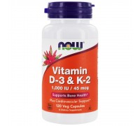 Now Vitamin D3 and K2 120 caps