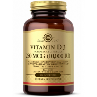 Vitamin D3 10000 IU 250mcg 120 caps Solg