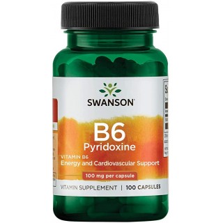 Swanson Vitamin B6 100mg Pyridoxine 100 caps