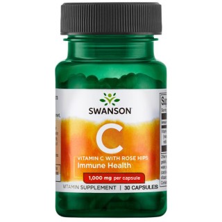 Swanson Vitamin C Rose Hips 1000mg 30 caps