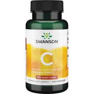 Swanson Vitamin C Rose Hips 500mg 100 caps