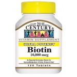 21st Biotin 10000mcg 120 tabs